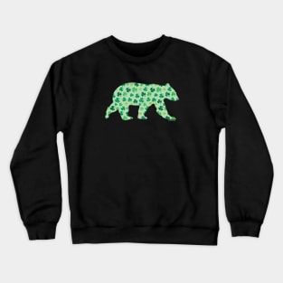 Clover Bear for St Patrick's Day Green Vintage Lucky | BearlyBrand Crewneck Sweatshirt